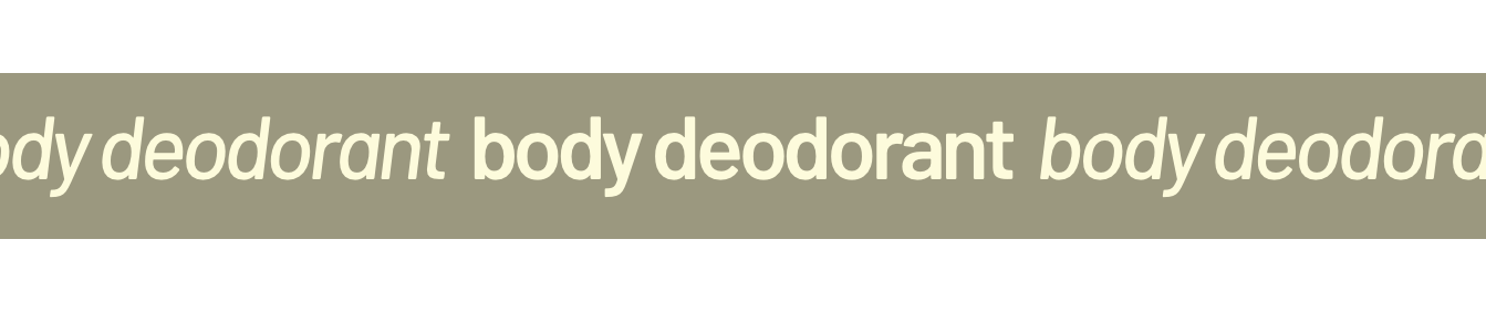 Deodorant & Anti Perspirant